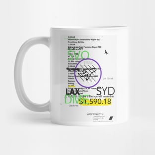 LAX SYD TEXt Mug